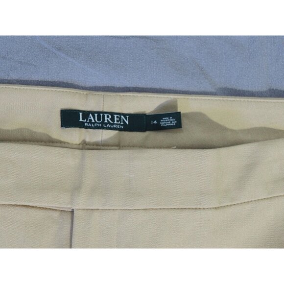 Lauren Ralph Lauren Pants Womens 14 Beige Chino Pegged Trousers - Picture 3 of 12